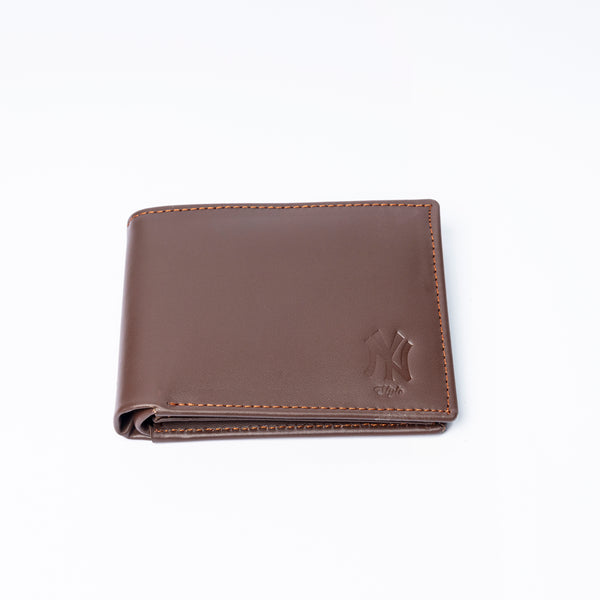Brown Leather Wallet NY Logo