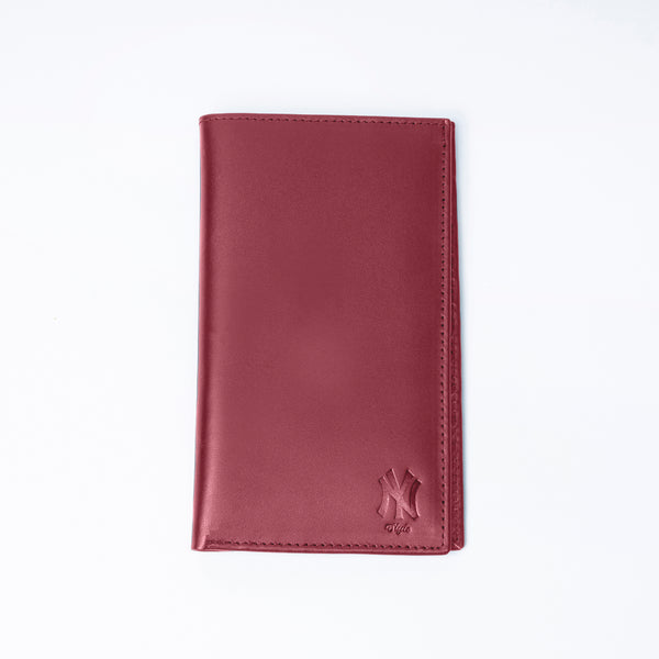 Long Maroon Leather Wallet