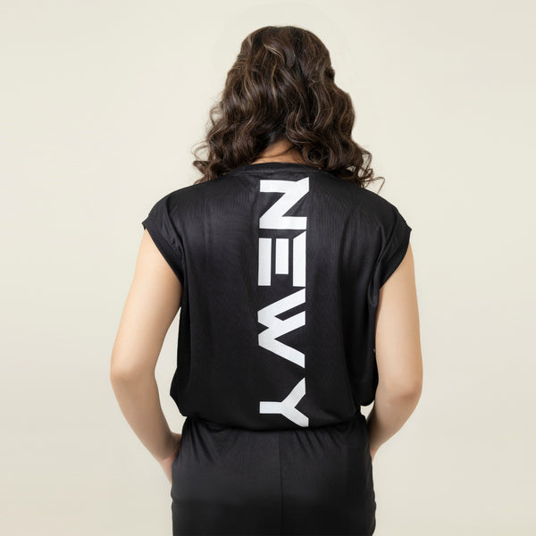 NY Sleeveless Tracksuit – Jet Black