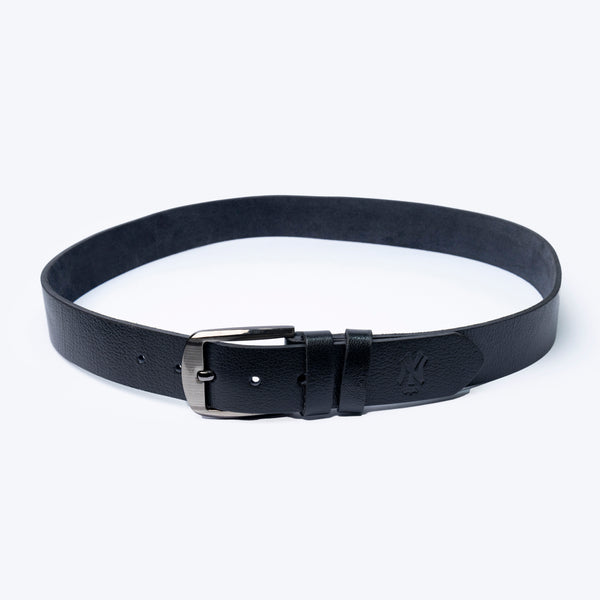 Jet Black Leather Belt