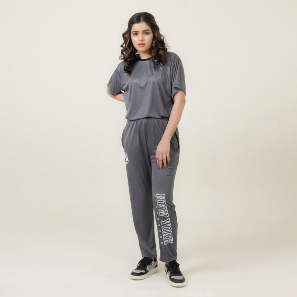 Women's New York Graphic Trouser-Gray