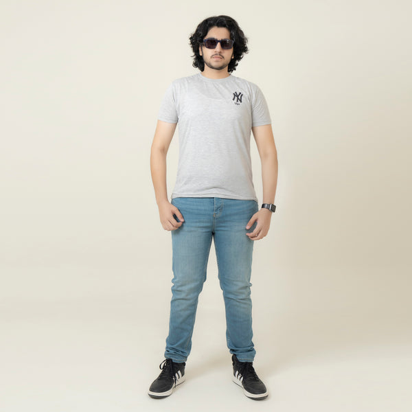 Men’s NY Logo Essential Tee – Heather Grey