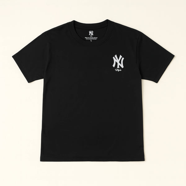 Men's Classic Black NY Style Logo Casual Shirt